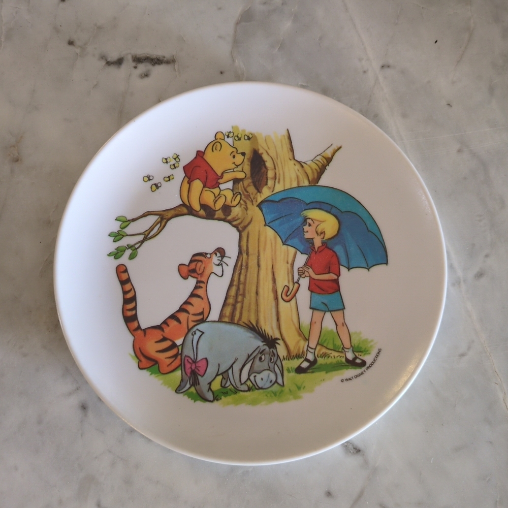 Vintage Small Melamine Winnie The Pooh  Child's 7" Plate